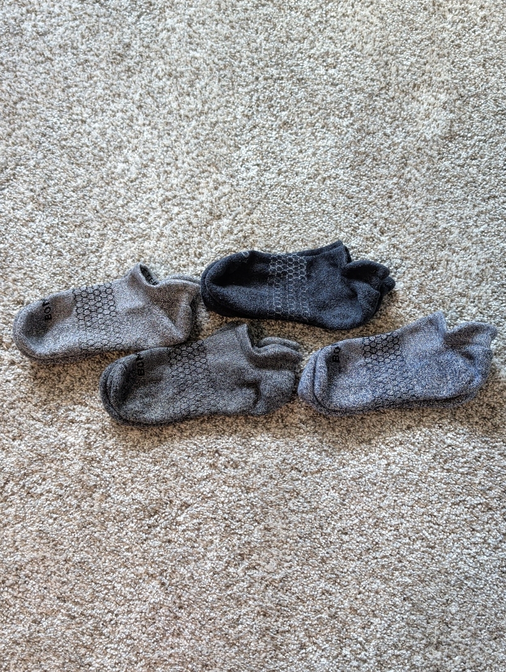 Bombas No-Show Socks in Blue and Gray (4-Pack)
